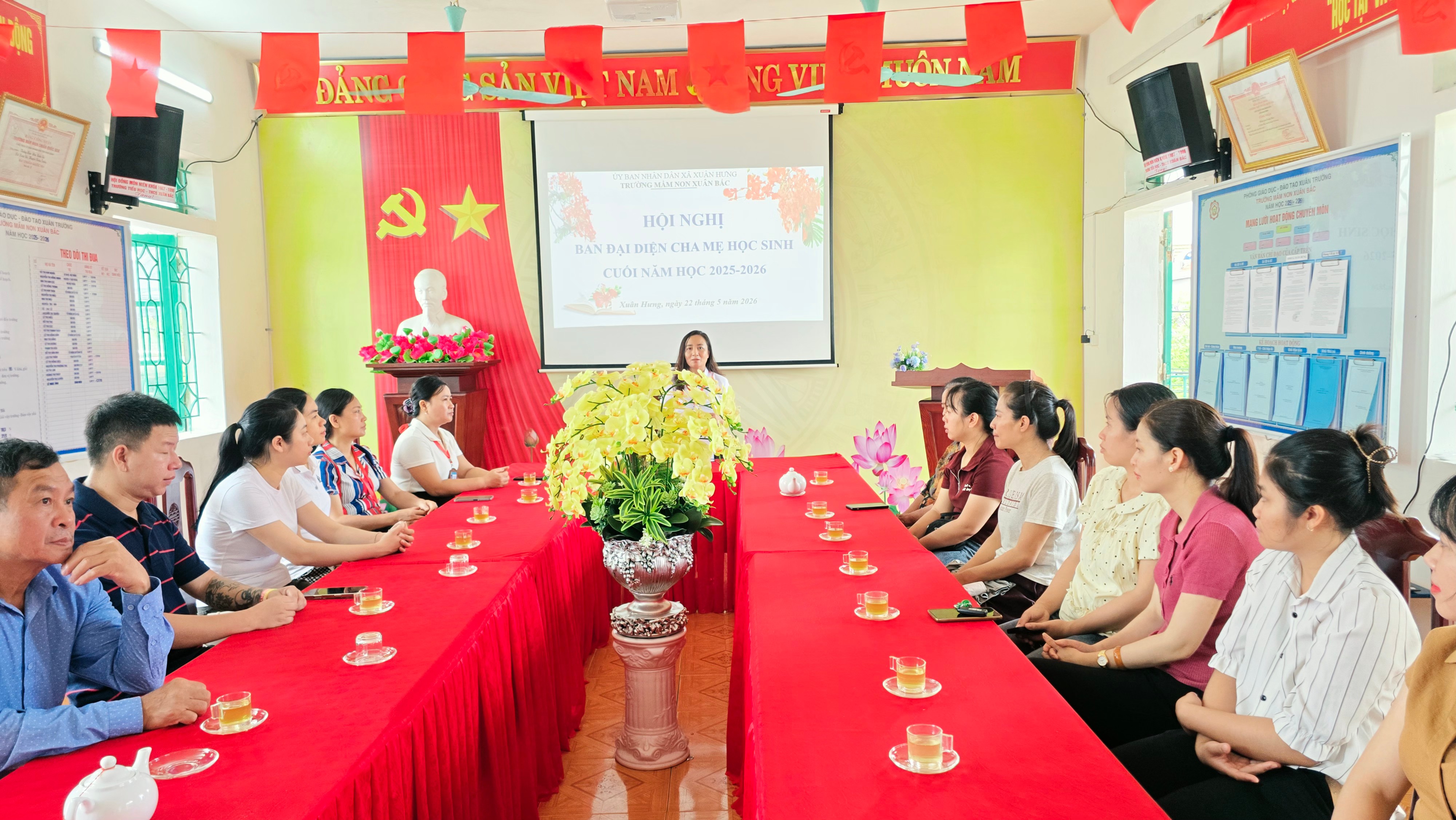 Đồng hành vì sự phát triển của trẻ – Trường MN Xuân Bắc xã Xuân Hưng Họp Ban đại diện Cha mẹ học sinh cuối năm học 2025 – 2026