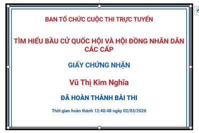 rường Mầm non Xuân Bắc tham gia cuộc thi trực tuyến ” Tìm hiểu bầu cử Quốc hội và HĐND các cấp” Tuần 1