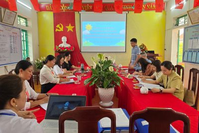 Trường MN Xuân Bắc xã Xuân Hưng tỉnh Ninh Bình đón đoàn KT liên ngành ATTP bếp ăn trường học của UBND xã